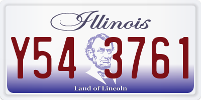 IL license plate Y543761