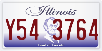IL license plate Y543764