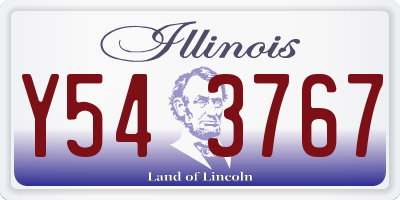 IL license plate Y543767