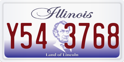 IL license plate Y543768
