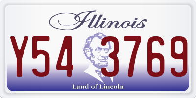 IL license plate Y543769