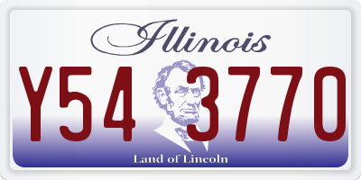 IL license plate Y543770