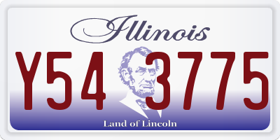 IL license plate Y543775