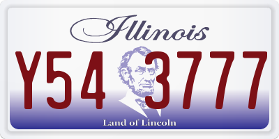 IL license plate Y543777