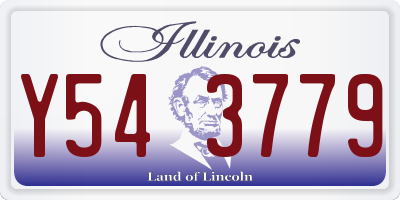IL license plate Y543779
