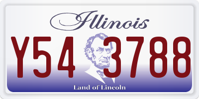 IL license plate Y543788