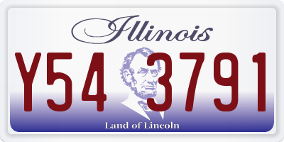 IL license plate Y543791