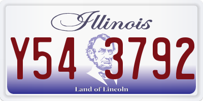 IL license plate Y543792