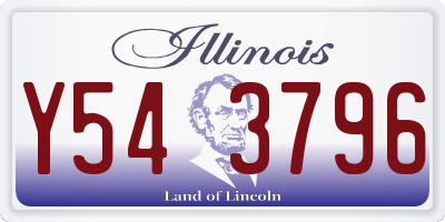 IL license plate Y543796