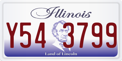 IL license plate Y543799