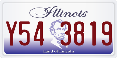 IL license plate Y543819
