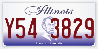 IL license plate Y543829