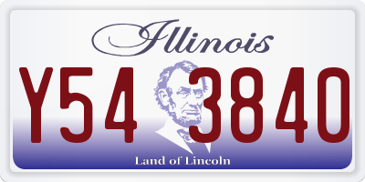 IL license plate Y543840