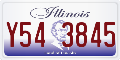 IL license plate Y543845