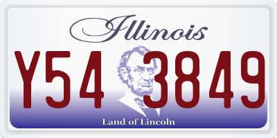 IL license plate Y543849