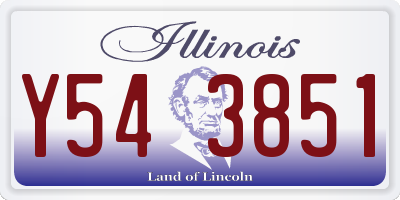 IL license plate Y543851