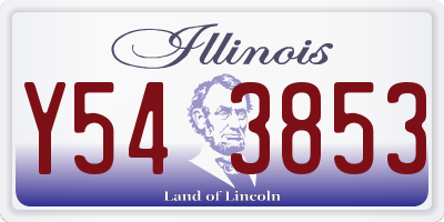 IL license plate Y543853