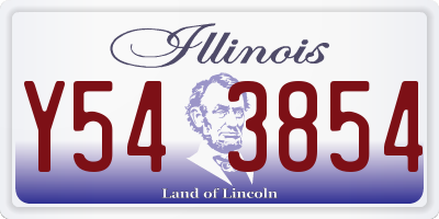 IL license plate Y543854