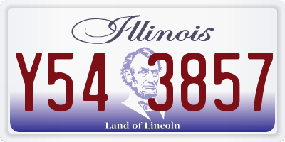 IL license plate Y543857