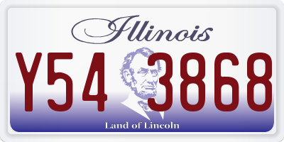 IL license plate Y543868