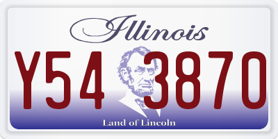 IL license plate Y543870