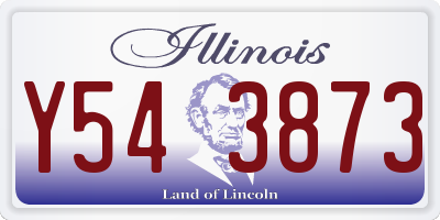 IL license plate Y543873