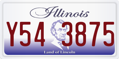 IL license plate Y543875
