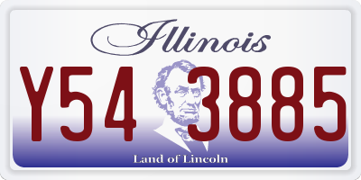 IL license plate Y543885