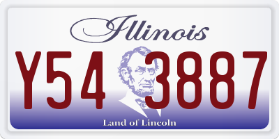 IL license plate Y543887