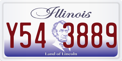 IL license plate Y543889