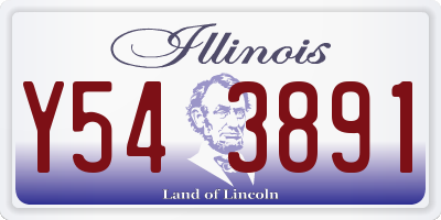 IL license plate Y543891
