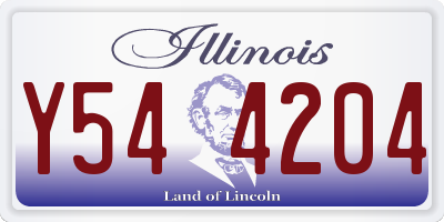 IL license plate Y544204