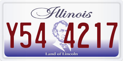 IL license plate Y544217
