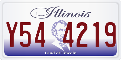 IL license plate Y544219