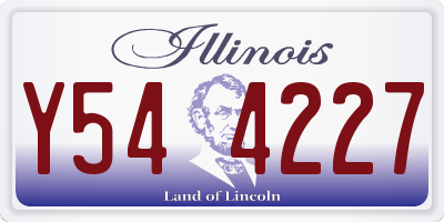 IL license plate Y544227
