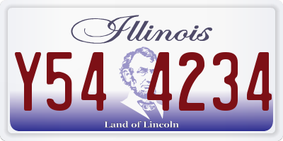 IL license plate Y544234