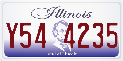 IL license plate Y544235