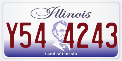 IL license plate Y544243