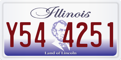 IL license plate Y544251