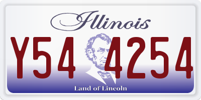 IL license plate Y544254