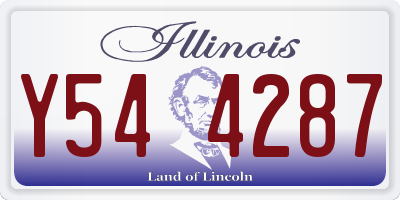 IL license plate Y544287