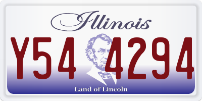 IL license plate Y544294