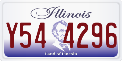 IL license plate Y544296