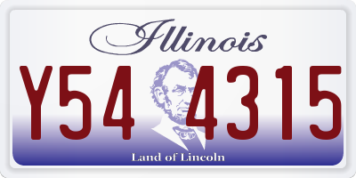 IL license plate Y544315