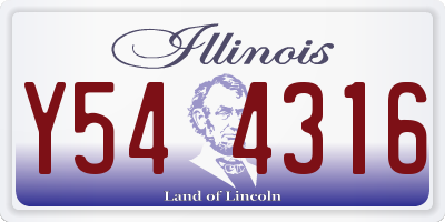IL license plate Y544316