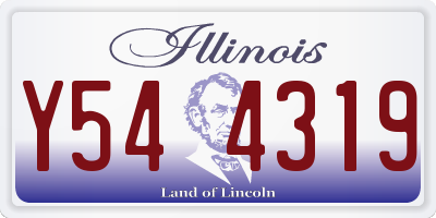 IL license plate Y544319