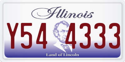 IL license plate Y544333