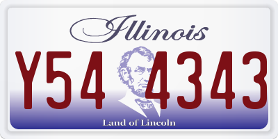 IL license plate Y544343