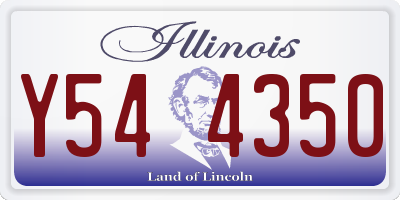 IL license plate Y544350
