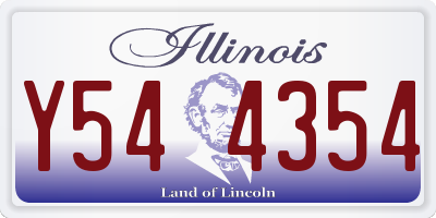 IL license plate Y544354